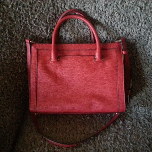 MICHAEL KORS-Collins-Red Leather Satchel w/Shoulder Strap-NEW WITH TAGS - Picture 4 of 8